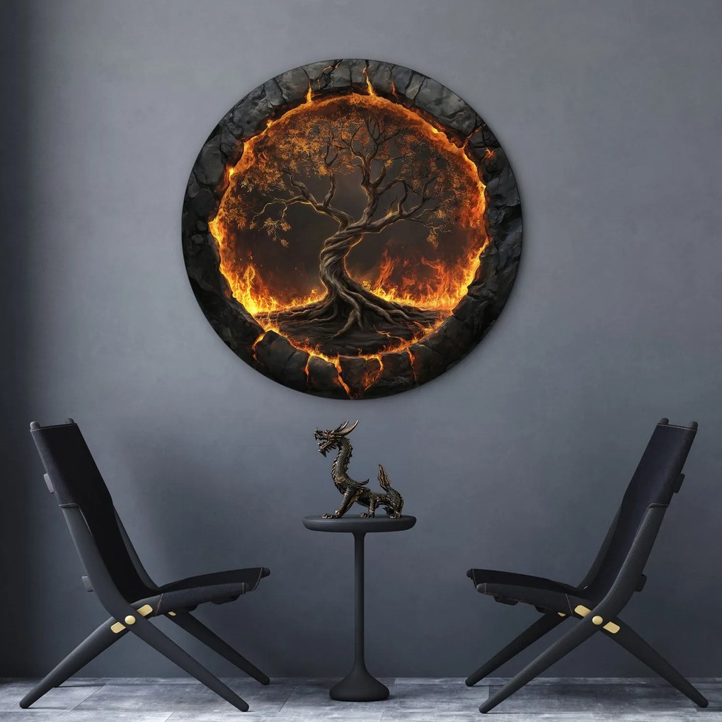 DUBLEZ | Drevený strom života na stenu - Volcanic