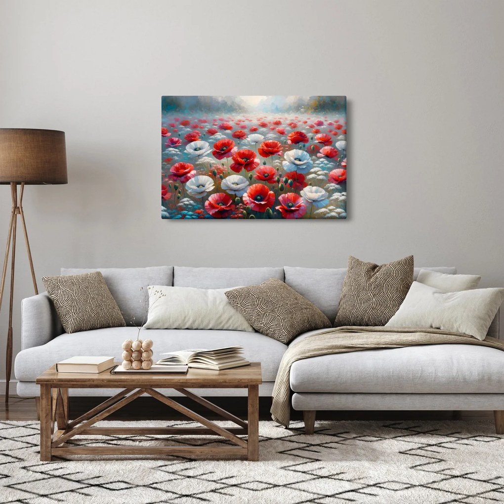 Obraz - Pole vlčích makov (90x60 cm)