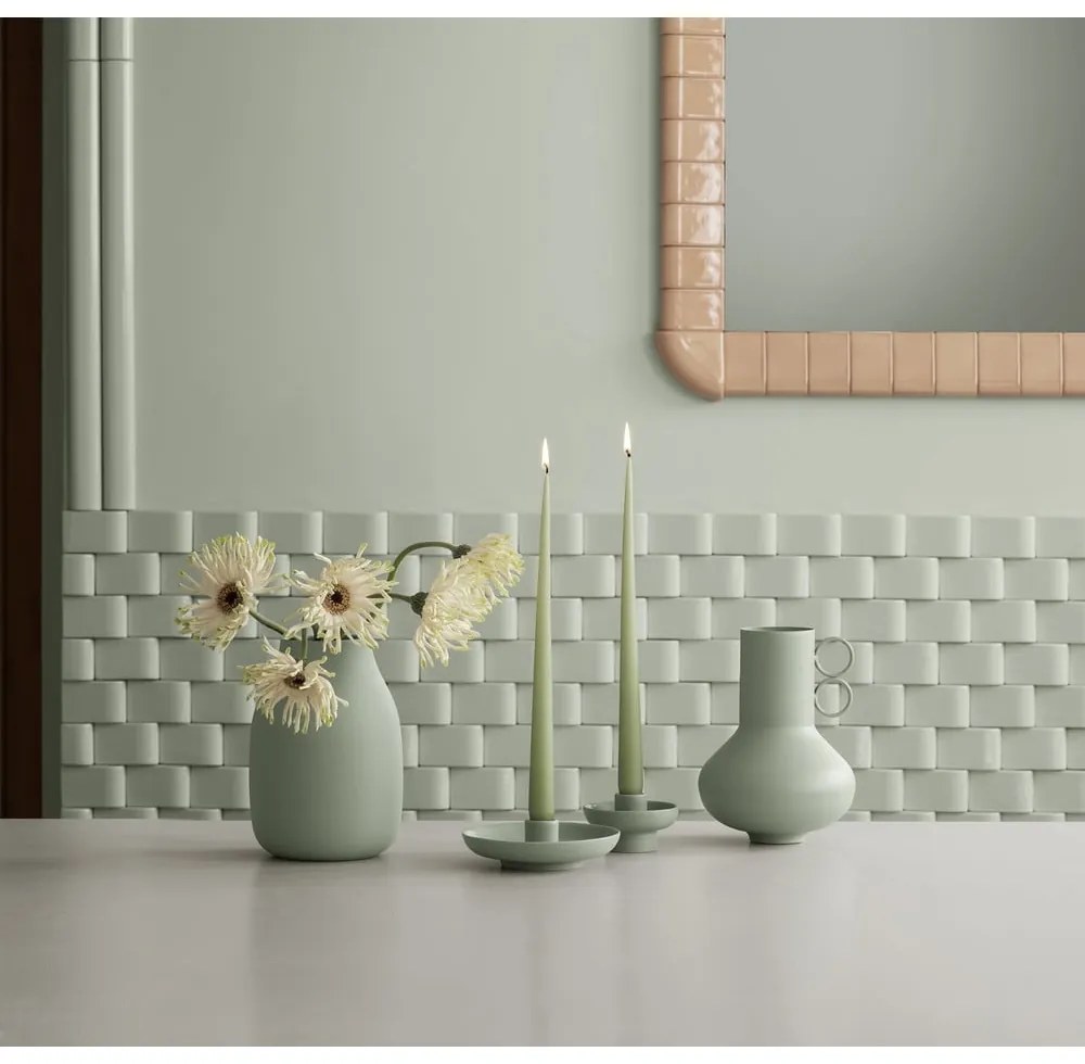 Kovová váza šalviovo zelená (výška 20 cm) Loha – Blomus