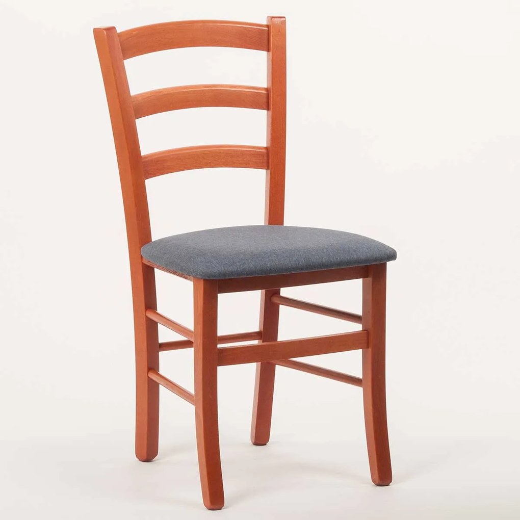 Stima stolička PAYSANE s čalúneným sedákom Vyberte odtieň ->: Čerešňa, Vyberte látku ->: LUX Jeans 33