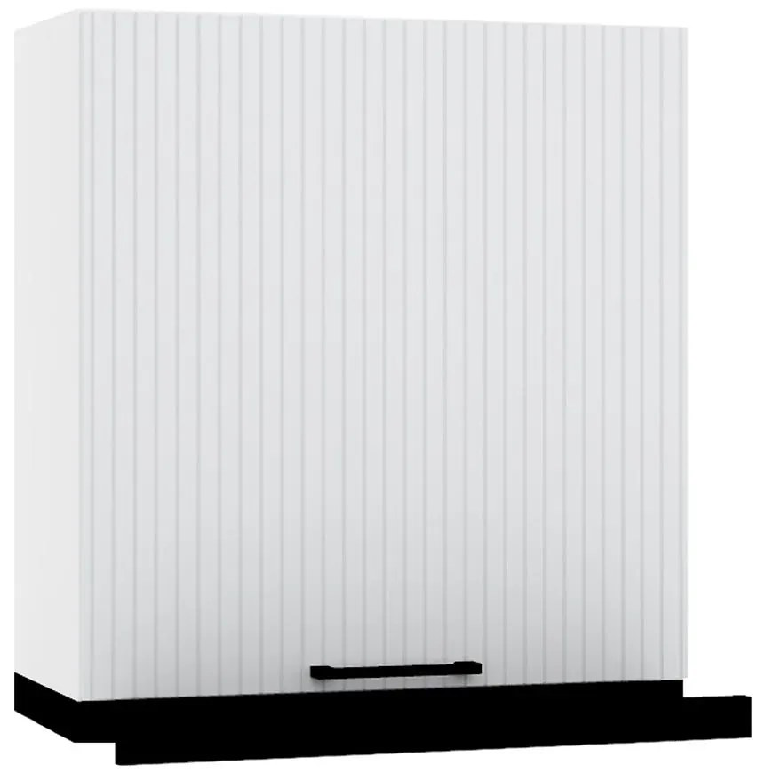 Skrinka do kuchyne Kate w60/68 slim PL s čiernym digestorom  svetlosivá mat