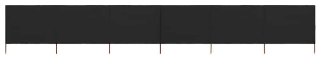vidaXL 6-panelová zábrana proti vetru látková 800x120 cm čierna