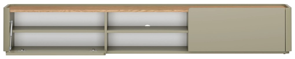 TV stolík Elivo 220 cm so zásuvkou - eukalyptus / dub baltic dune