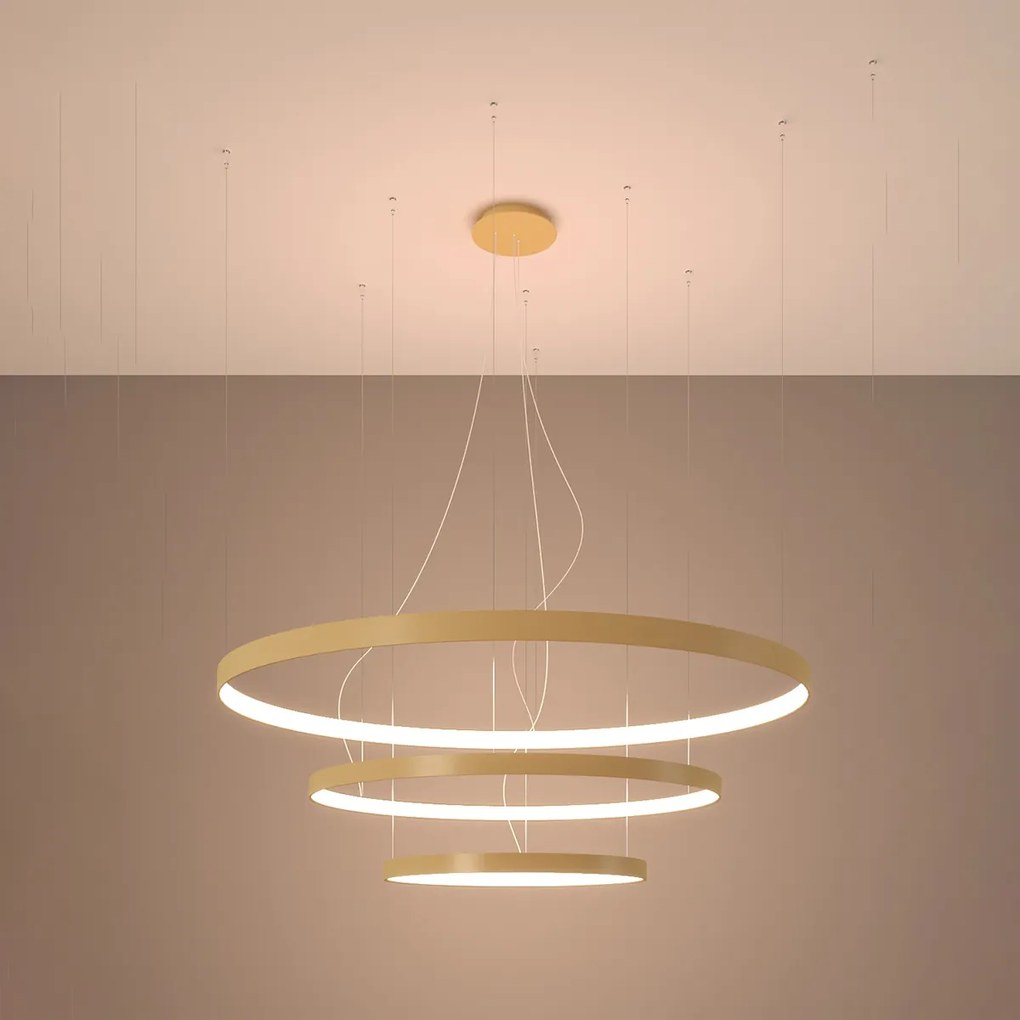 Závesné LED svietidlo Rio 3 55/78/110, 3x LED 150w, 3000k, g