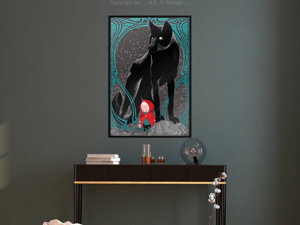 Artgeist Plagát - Red Riding Hood [Poster] Veľkosť: 30x45, Verzia: Čierny rám