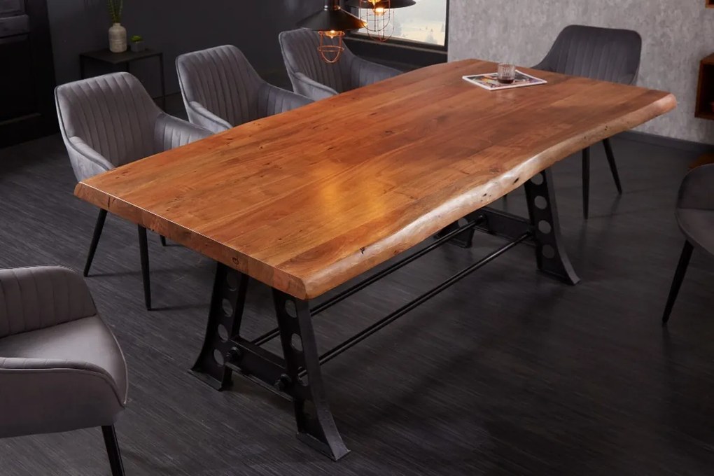 Jedálenský stôl Massive Industrial 220 cm akácia