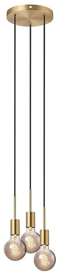 Nordlux - Závesný luster PACO na lanku 3xE27/25W/230V mosadz