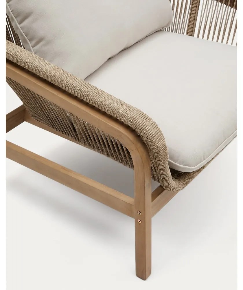 Záhradná lounge súprava z masívu akácie pre 5 v béžovo-prírodnej farbe Vellana – Kave Home