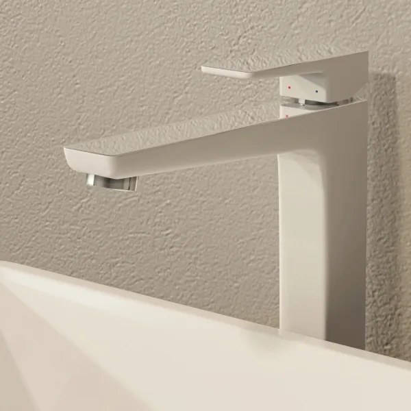 OMNIRES PM7412CRB - Umývadlová batéria PARMA 27,3 cm lesklý chróm/biela