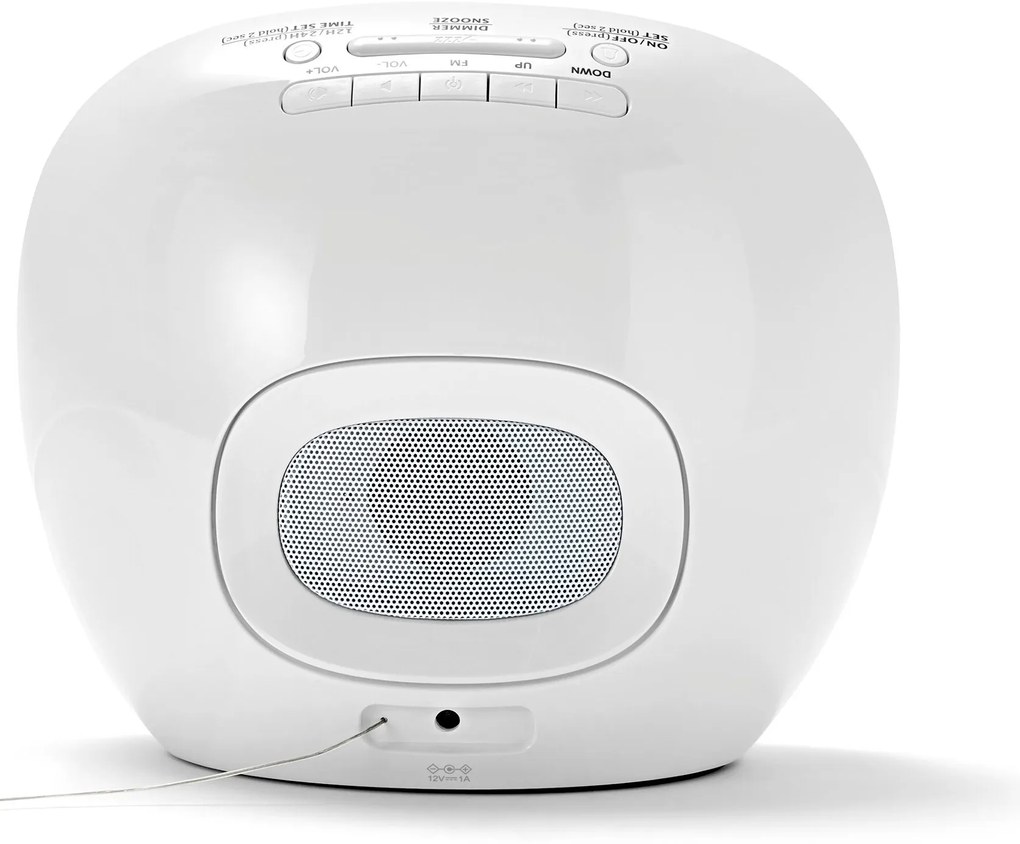 Budík využívajúci svetlo, s rádiom