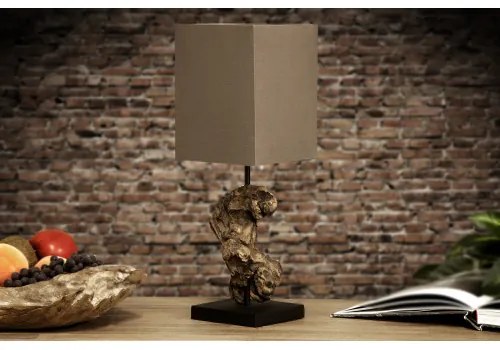 Stolová lampa 19479 Masív drevo - Hnedá - Komfort-nábytok