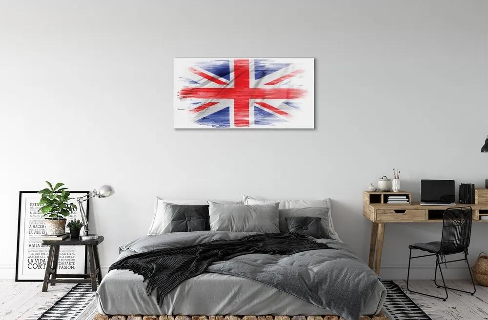 Sklenený obraz Vlajka Veľkej Británie 125x50 cm