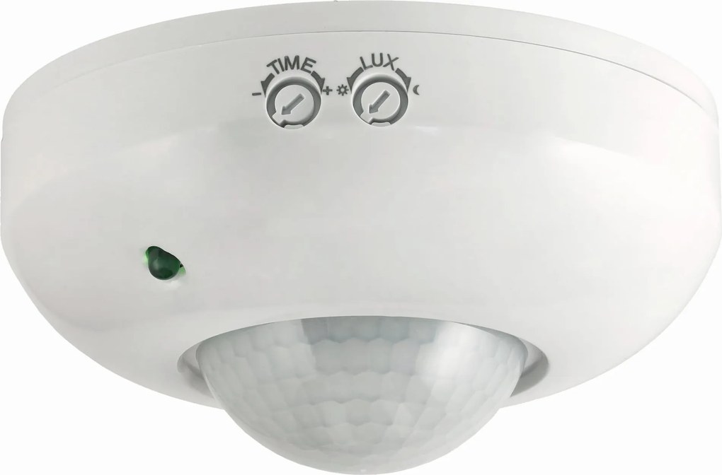 ECOLIGHT Infračervené stropné čidlo pohybu 300W 360 ° biele