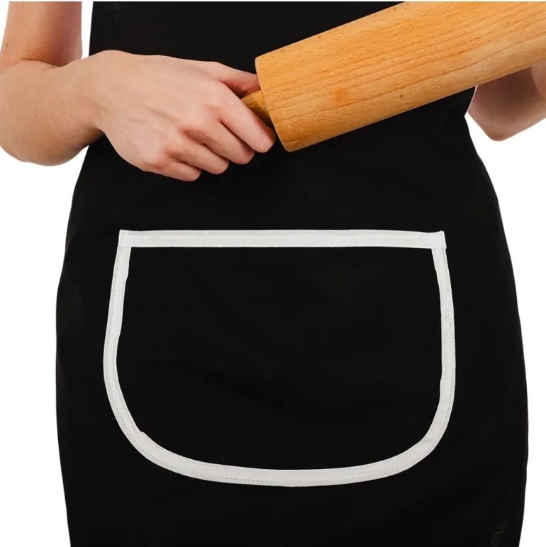 Kuchynská zástera Chef EMI, čierna