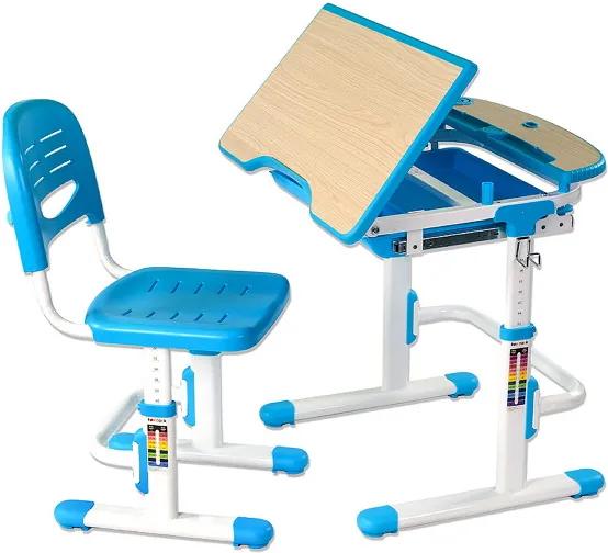 Fundesk Rastúci stôl SORRISO + stolička Farba: Modrá