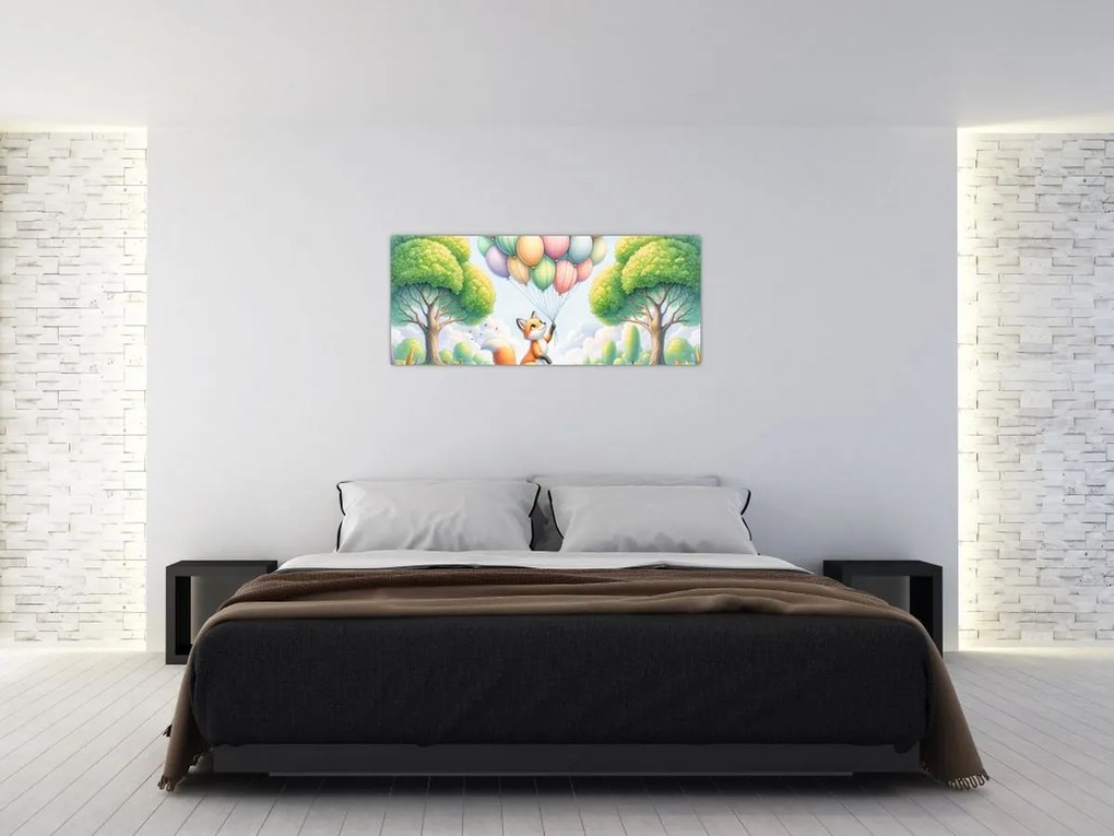 Obraz – Šťastná líška (120x50 cm)