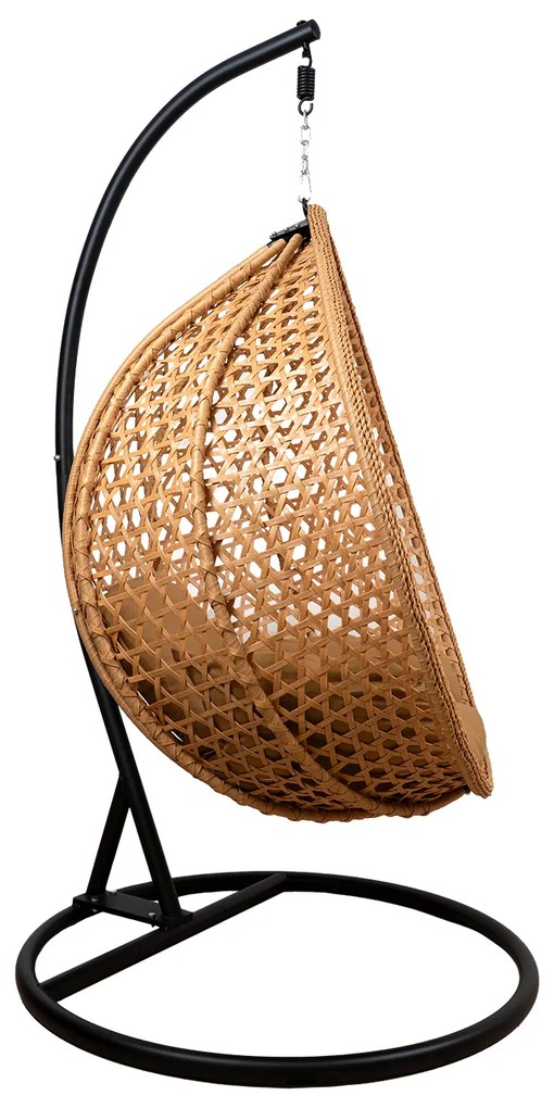 Skladacie závesné hojdacie kreslo Houseland Bliss XL béžové