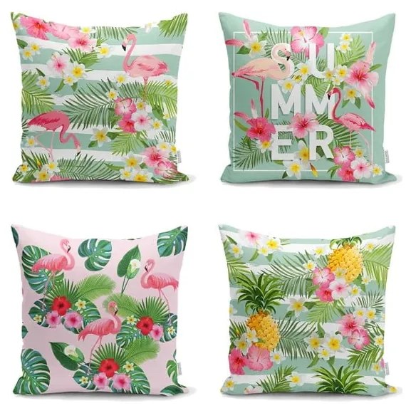 Sada 4 obliečok na vankúše Minimalist Cushion Covers Naturia, 45 x 45 cm