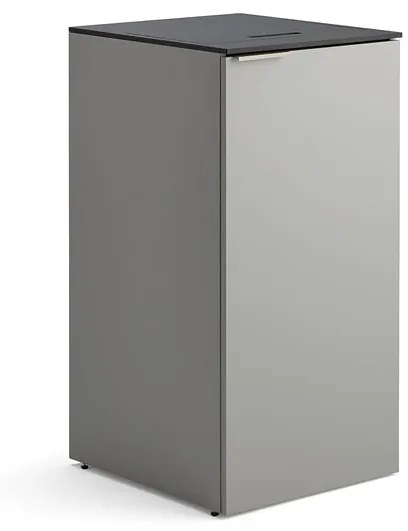 Odpadkový kôš na triedenie odpadu CELSIUS, šedý, 90 L kôš + 21 L box + 10 L box