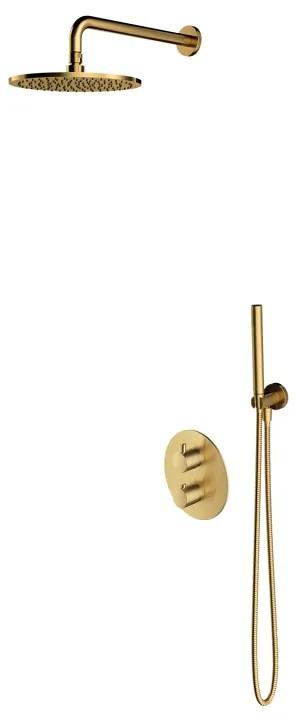 Omnires Y SYSYT05XGLB Podomietkový termostatický sprchový set, kartáčovaná zlatá - Omnires