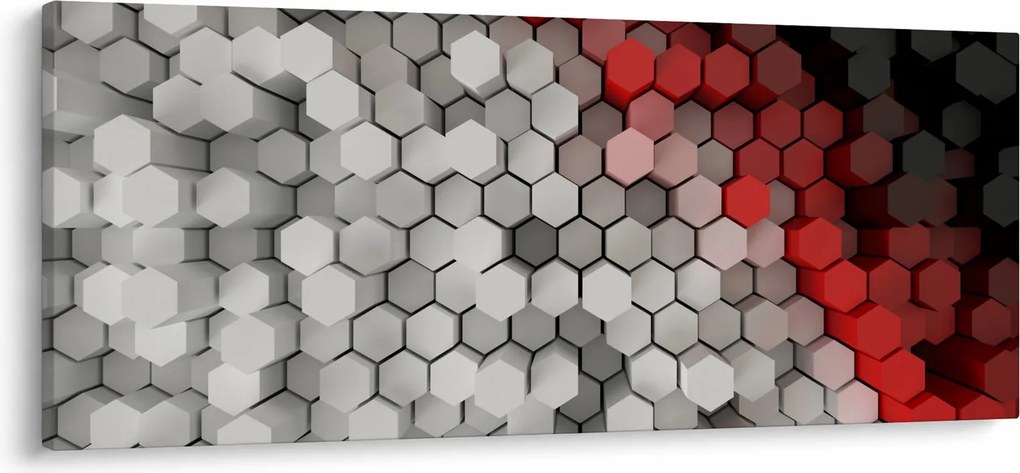 Obraz - 3D hexagóny (120x50 cm)