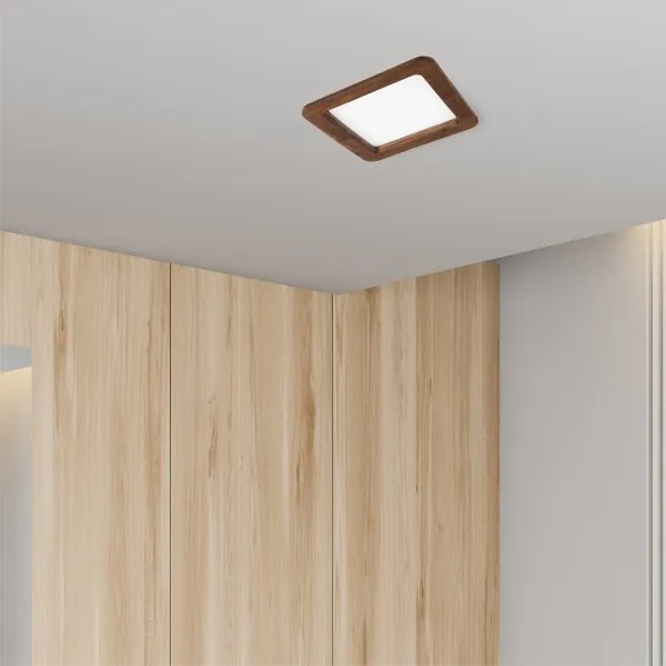 LED podhľadové svietidlo WOODY SPOT LED/17W/230V 3000K čerešňa 18,5x18,5 cm