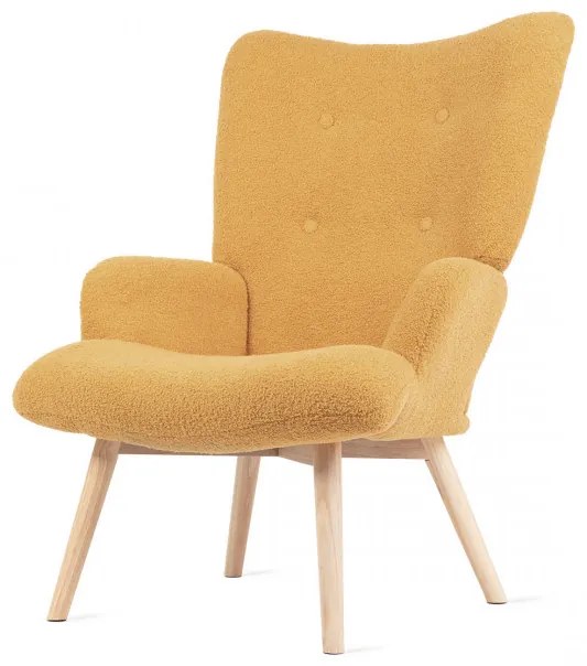 Kreslo MOSS TEDDY BOUCLÉ horčicové ALL 828572