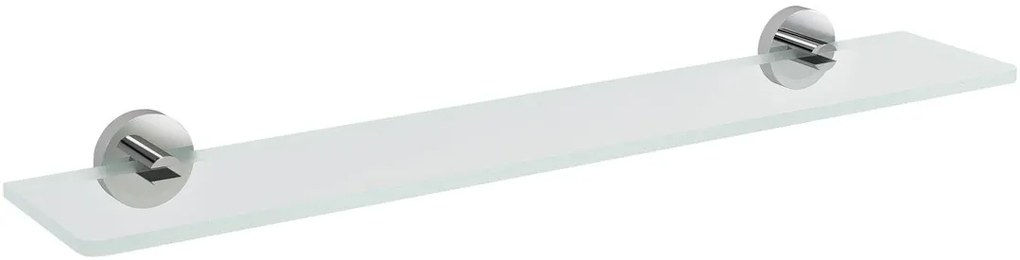 Sapho Sapho, X-ROUND sklenená polica 600mm, chróm/čiré sklo, XR009-15