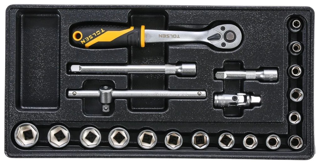 Tolsen Pojazdný dielenský vozík na náradie, vrátane 189 náradia, 7 zásuviek