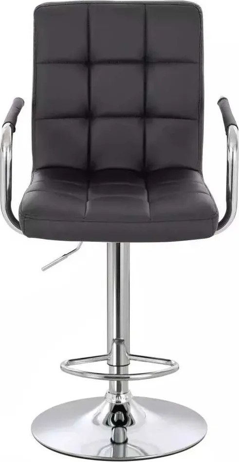 LuxuryForm DESIGN Barová stolička VERONA na striebornom tanieri - čierna
