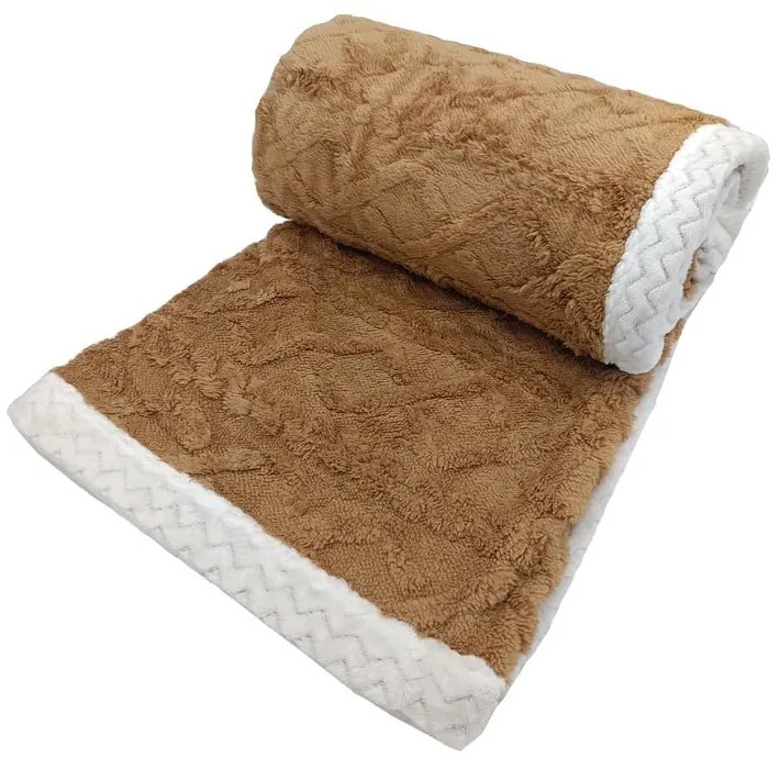 Hnedá deka s baránkom 150x200 cm Island – My House