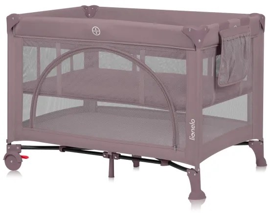 Lionelo - Cestovná postieľka LAURA Pink Nude