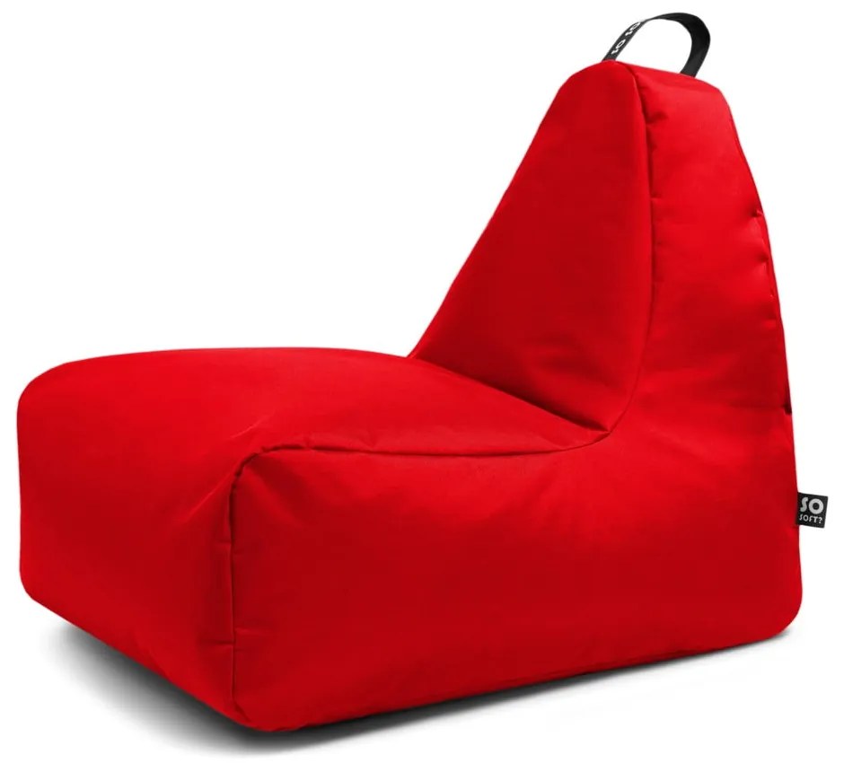Červený detský sedací vak Chill M – So Soft?
