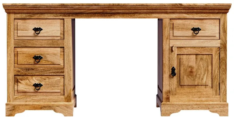 Písací stôl Guru 160x80x76 indický masív mango Mango natural