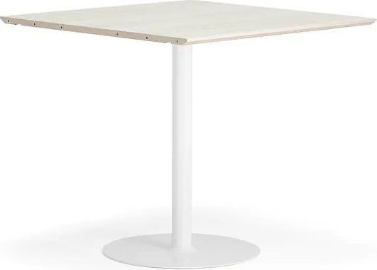 Bartový stôl METRIC, rozširujúci diel, 1000x1000x900 mm, biela/jaseň