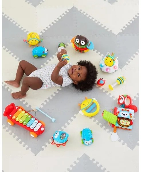 Skip Hop - Penové puzzle 72ks šedá/béžová