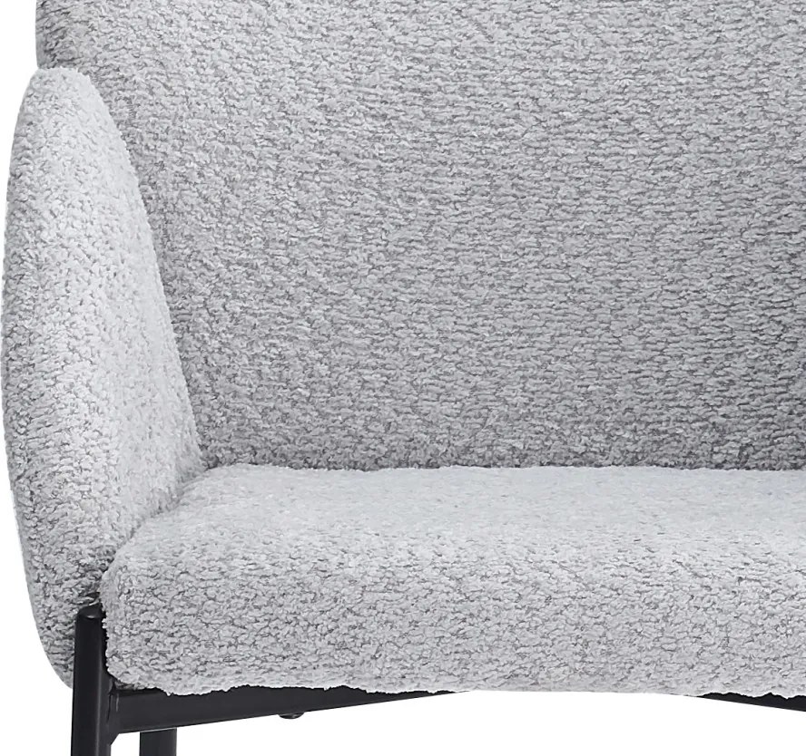 Jedálenská stolička Felicita, svetlo šedá štruktúrovaná látka