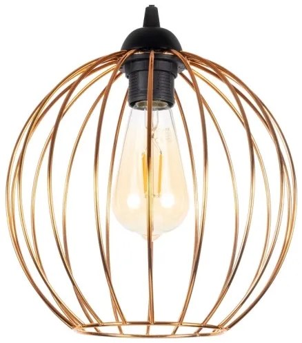 Luster na lanku MATT 3xE27/60W/230V čierna/medená