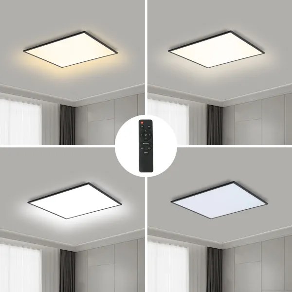 Brilagi - Stmievateľné LED svietidlo SLIMFRAME LED/36W/230V 45x45 cm čierna + diaľkové ovládanie