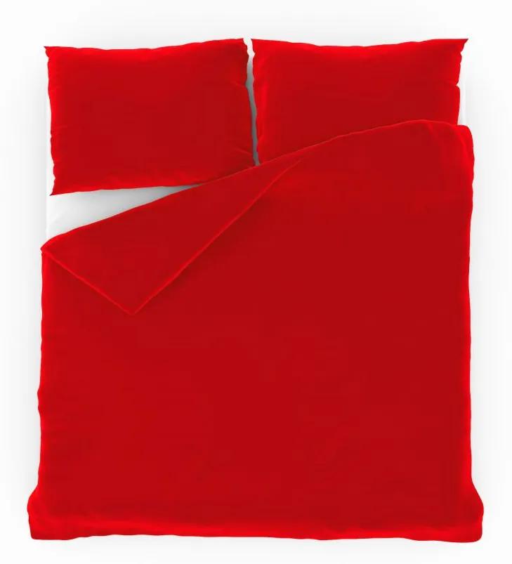 Kvalitex Jednofarebné bavlnené obliečky 140x200 + 70x90cm - Červené