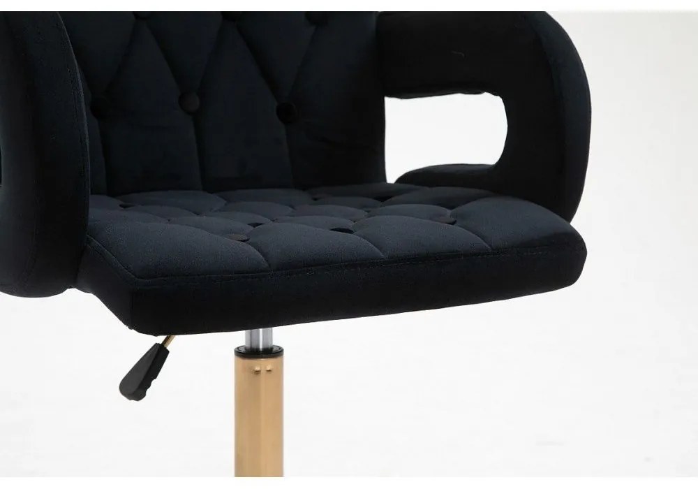 LuxuryForm DESIGN Stolička BOSTON VELUR na striebornom kríži - čierna