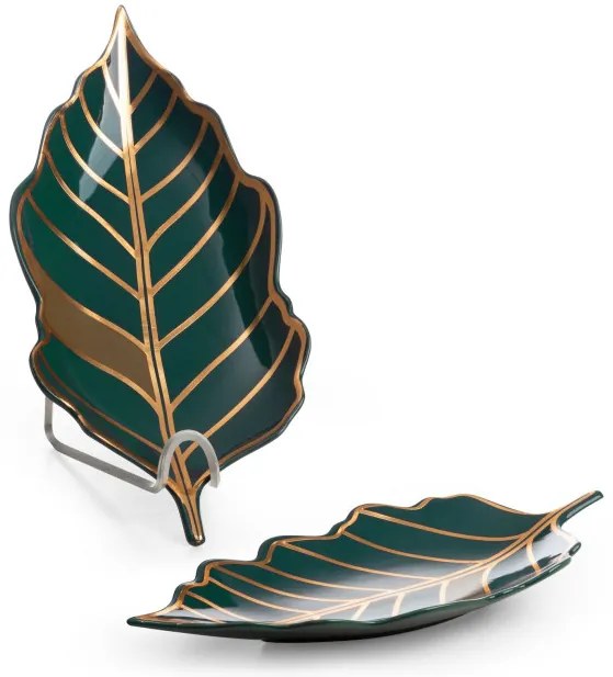 Dekoračný podnos LILI 3 01 tyrkysový / zlatý