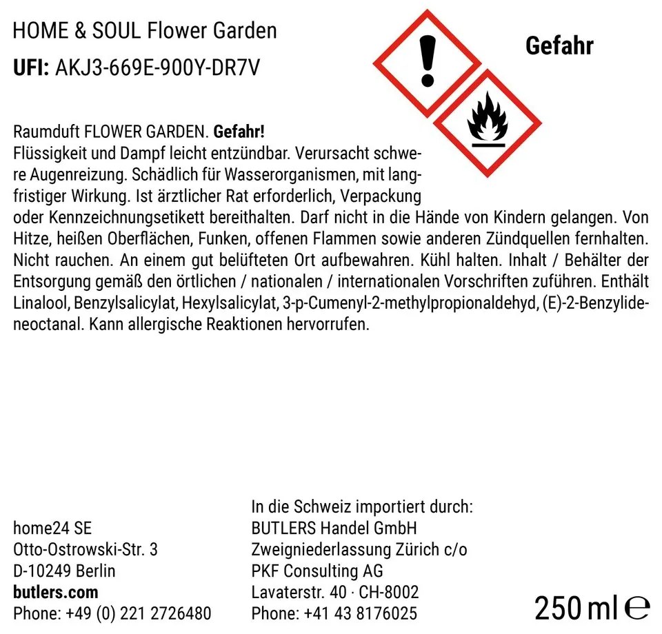 HOME & SOUL Vôňa do bytu Flower Garden 250 ml