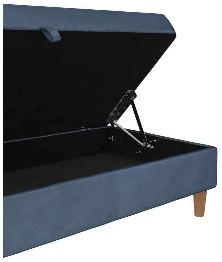 Modrá zamatová podnožka Lilly – Støraa