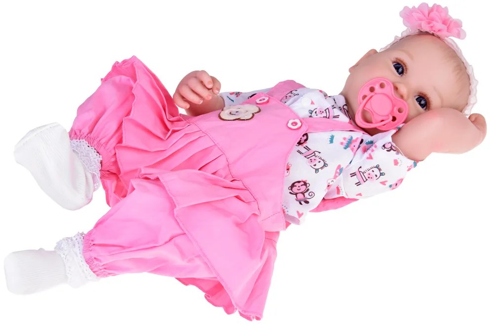 Bábika v ružovom overale s volánkom + doplnky JOKOMISIADA ZA5359