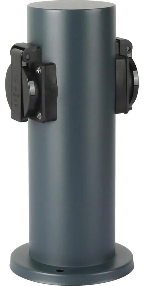 Brilagi - Vonkajší zásuvkový stĺpik PILLAR 2Z SCHUKO 230V IP44 antracit BG1531