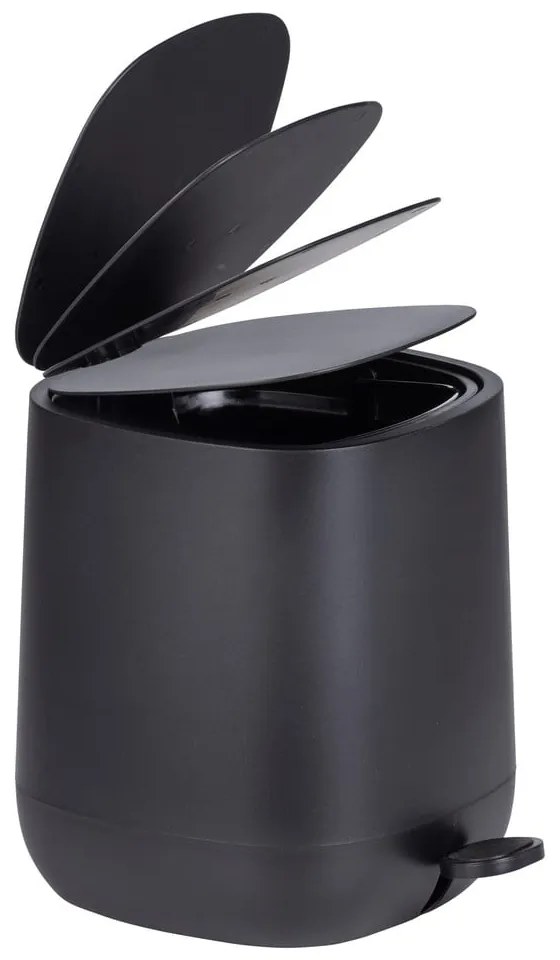 Čierny odpadkový kôš Wenko Davos, 5 l