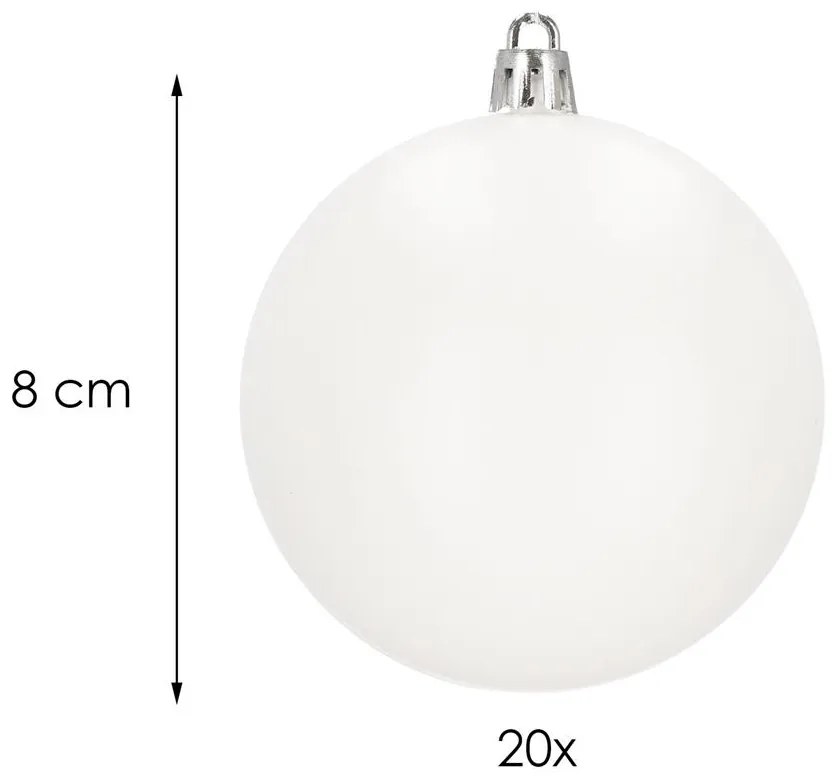 Vianočné gule 20 ks SPRINGOS CA0840