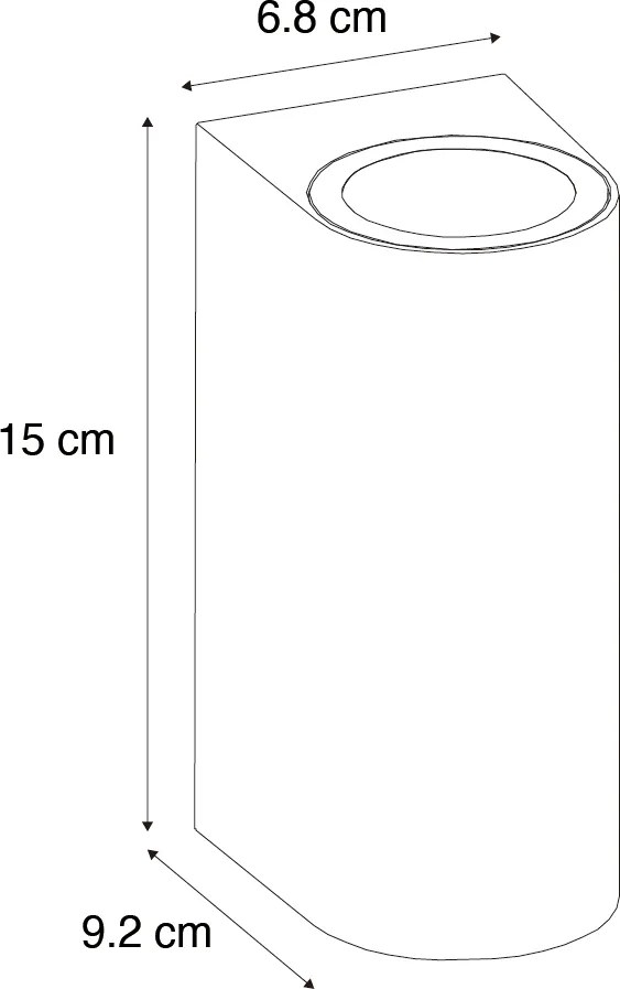 Moderná vonkajšia nástenná lampa biela plastová oválna 2-svetlá - Baleno