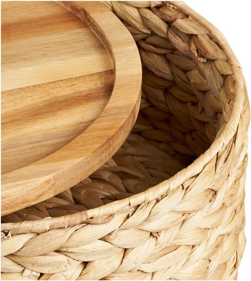 Košíky v súprave 3 ks z vodného hyacintu ø 30x15 cm Botofte – House Nordic